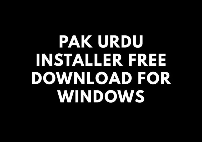 Pak Urdu Installer Free Download For Windows